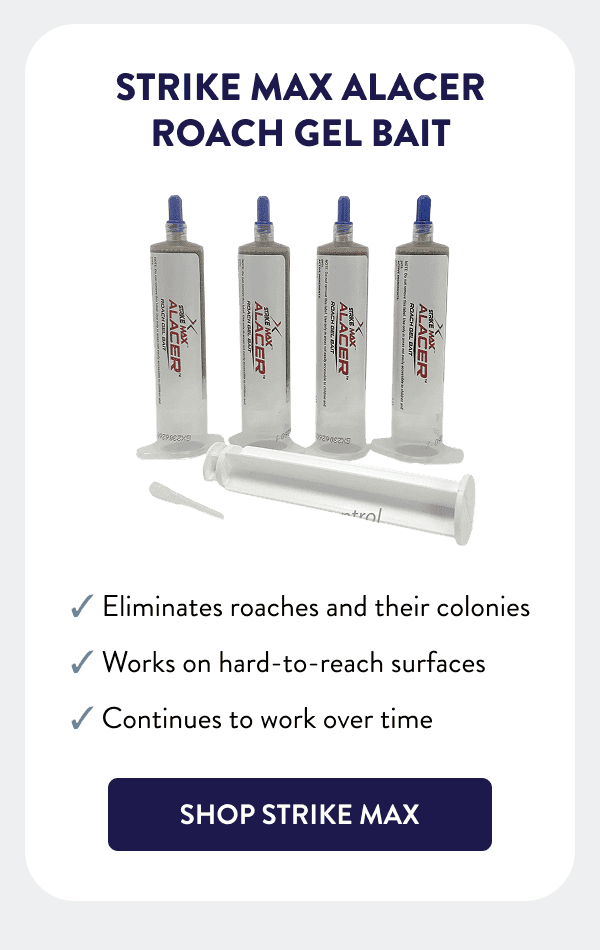 Strike Max Alacer Roach Gel Bait - Eliminates roaches and their colonies - Works on hard-to-reach surfaces - Continues to work over time [SHOP STRIKE MAX]