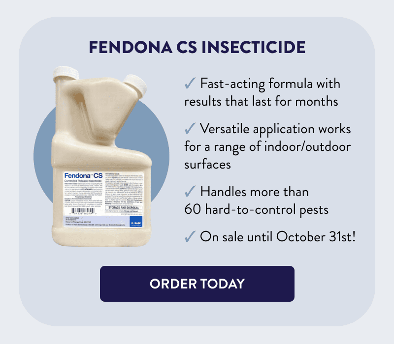 Fendona CS Insecticide  ✔ Fast-acting formula with results that last for months ✔ Versatile application works for a range of indoor/outdoor surfaces ✔ Handles more than 60 hard-to-control pests ✔ On sale until October 31st!  [ORDER TODAY]