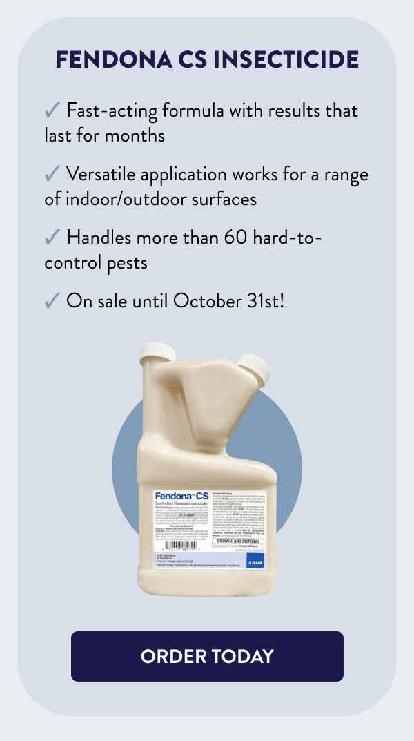 Fendona CS Insecticide ✔ Fast-acting formula with results that last for months ✔ Versatile application works for a range of indoor/outdoor surfaces ✔ Handles more than 60 hard-to-control pests ✔ On sale until October 31st! [ORDER TODAY]