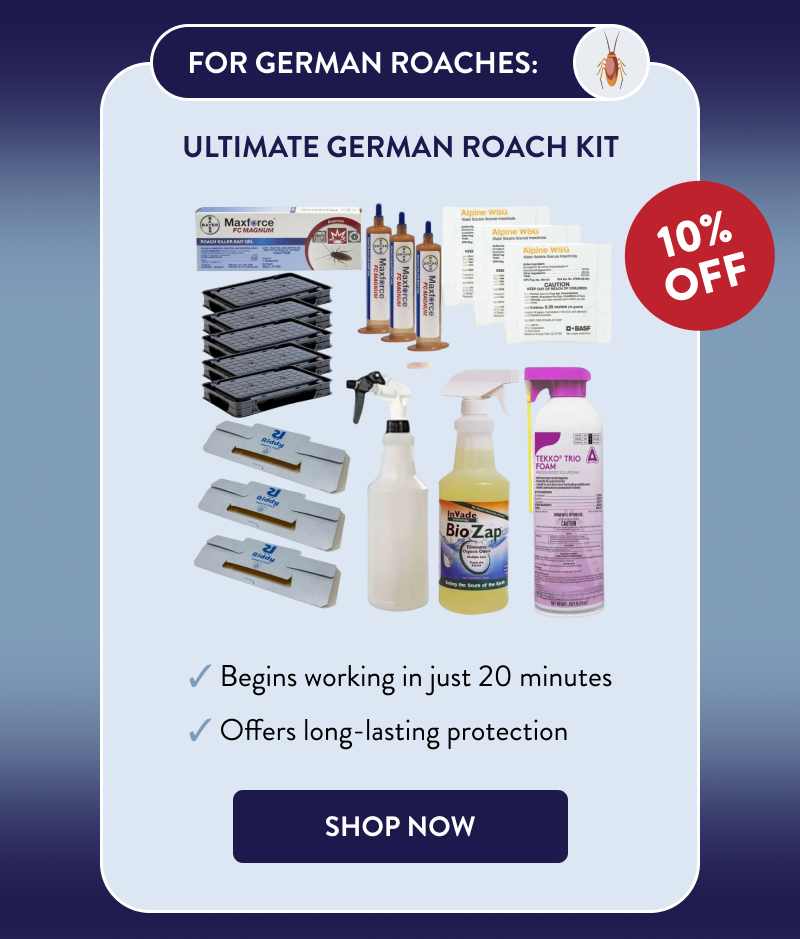 For German Roaches: Ultimate German Roach Kit  - Begins working in just 20 minutes - Offers long-lasting protection  [SHOP NOW]