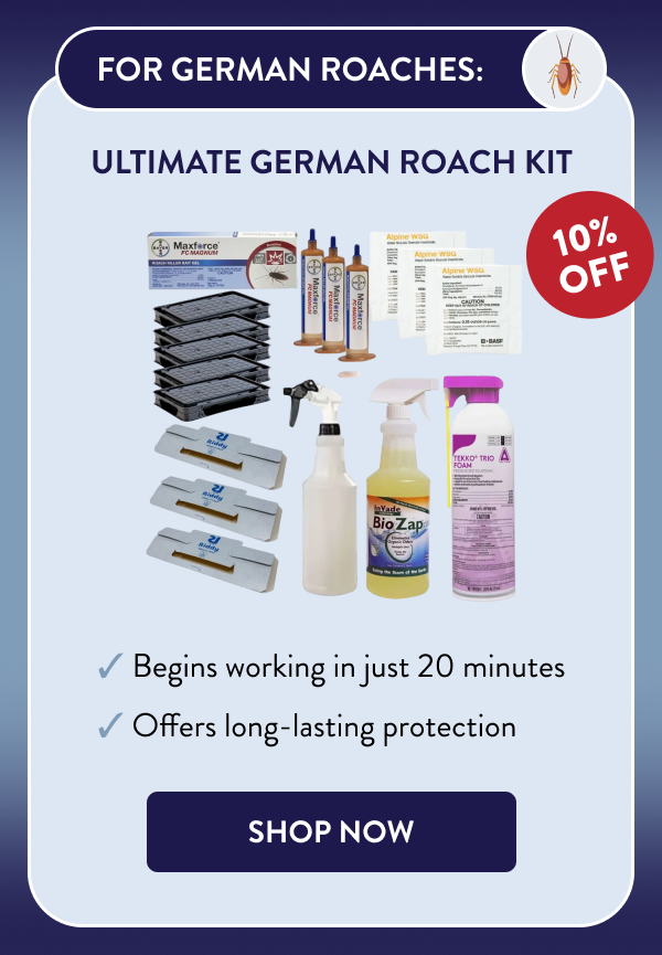 For German Roaches: Ultimate German Roach Kit - Begins working in just 20 minutes - Offers long-lasting protection [SHOP NOW]