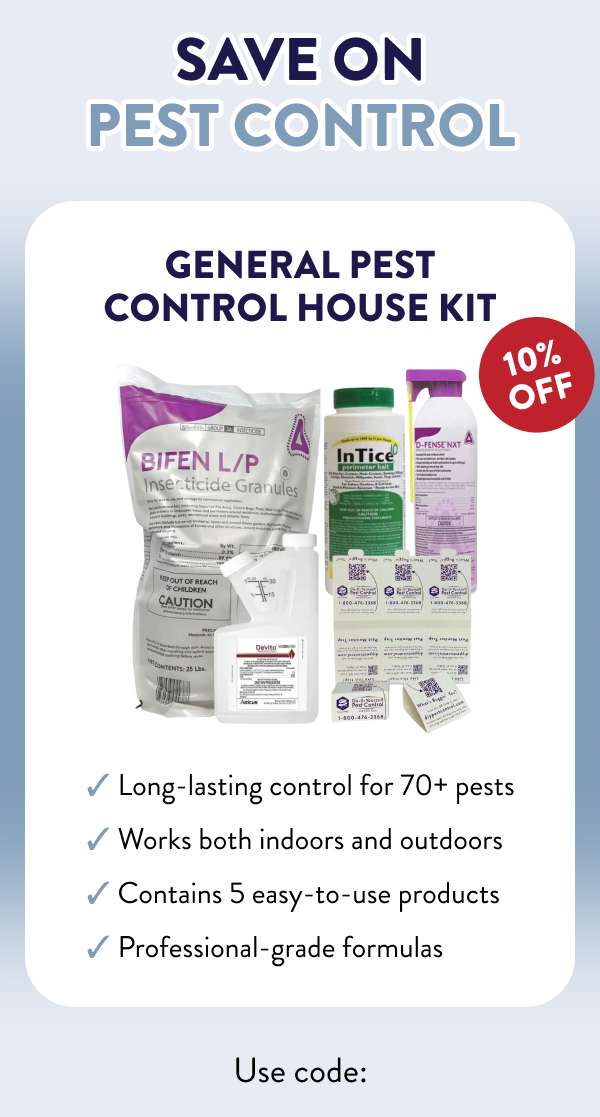 Save On Pest Control General Pest Control House Kit ✔ Long-lasting control for 70+ pests ✔ Works both indoors and outdoors ✔ Contains 5 easy-to-use products ✔ Professional-grade formulas Use code: