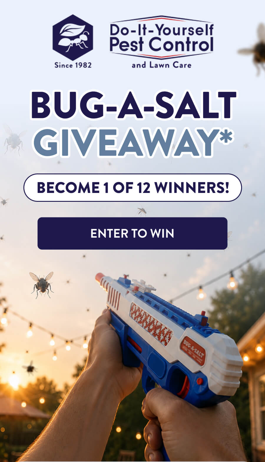 Bug-A-Salt Giveaway* Become 1 of 12 winners! The Bug-A-Salt rapid-fire pest-control gun puts you on the front lines of your 4th of July BBQ – enjoy knocking down small pests and defending your home! [ENTER TO WIN]