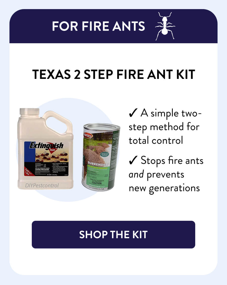 For Fire Ants Texas 2 Step Fire Ant Kit – A simple two-step method for total control – Stops fire ants and prevents new generations [SHOP THE KIT]