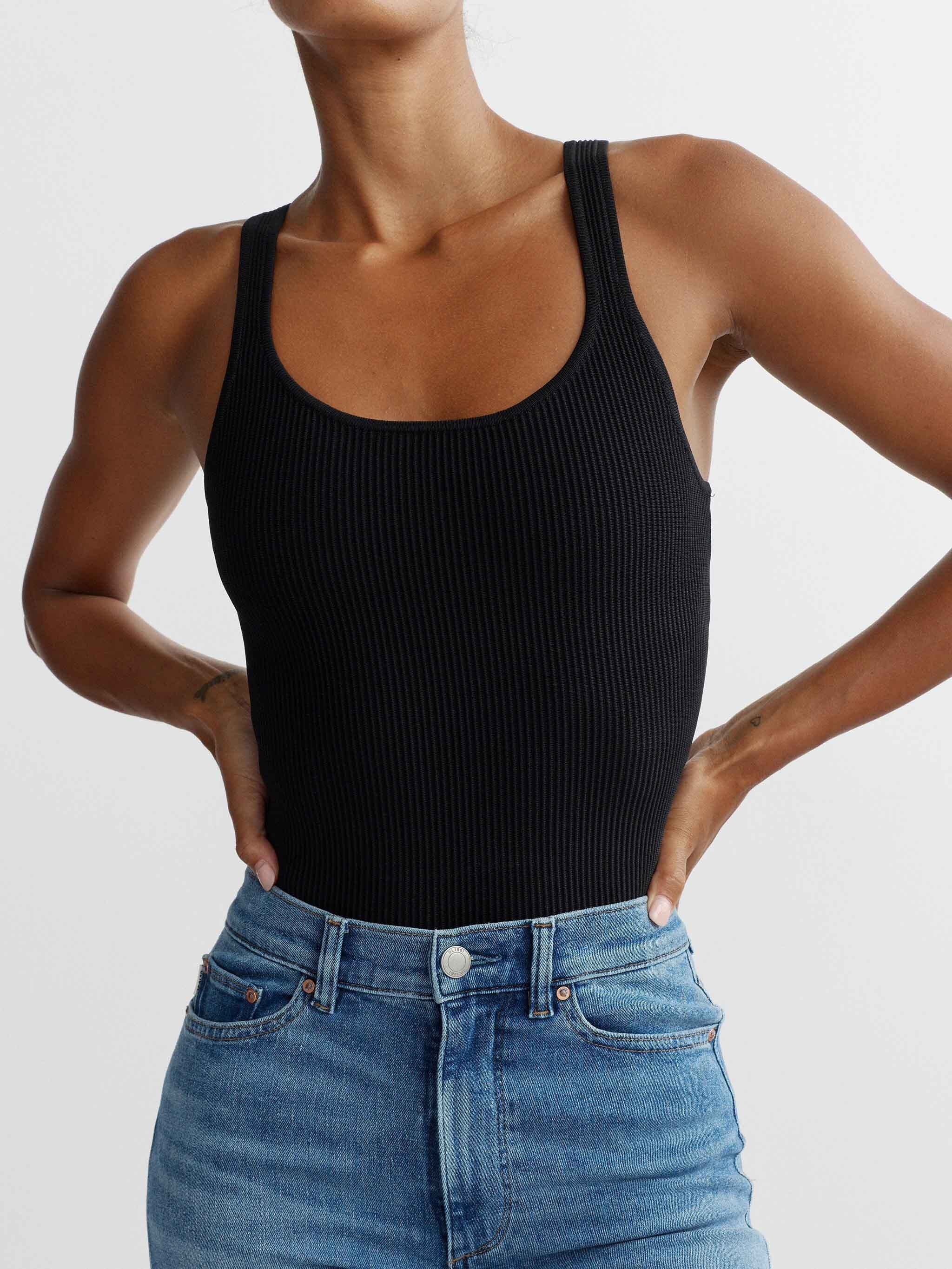 Scoop Neck Tank — Black