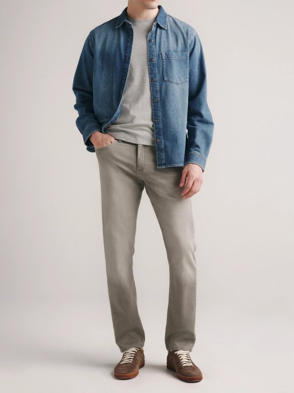 Russell Slim Straight — Washed Grey Knit