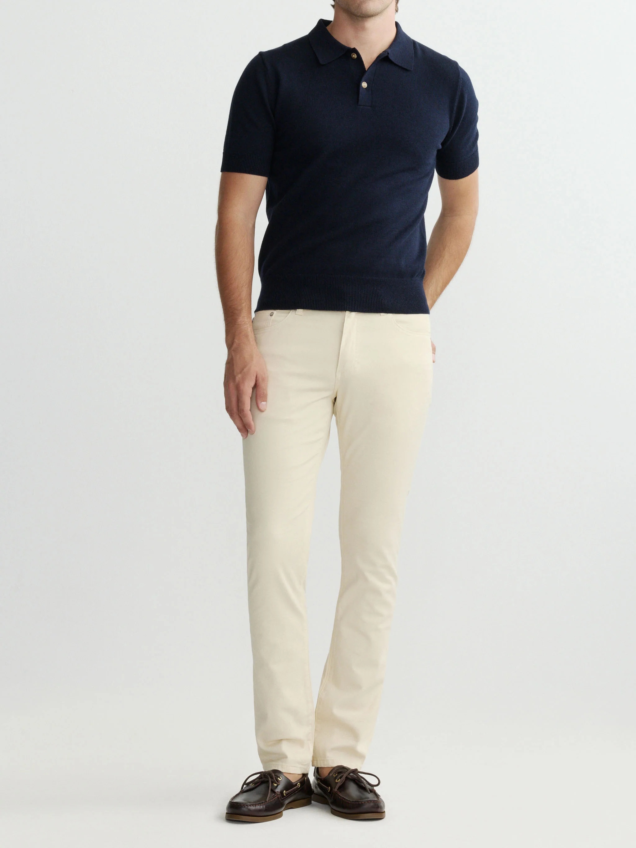 Nick Knit Polo Navy