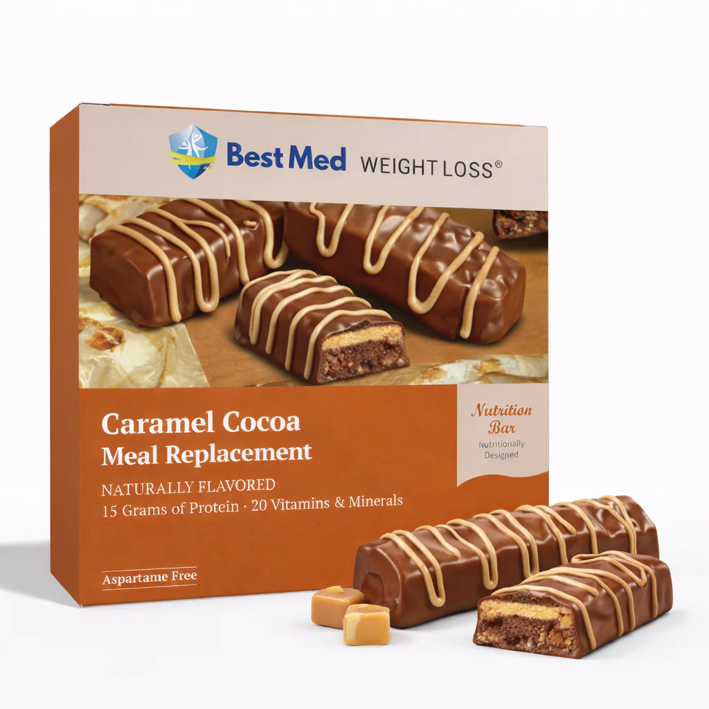 Image of BestMed Meal Replacement Protein Bars, Caramel Cocoa Bar (7ct)