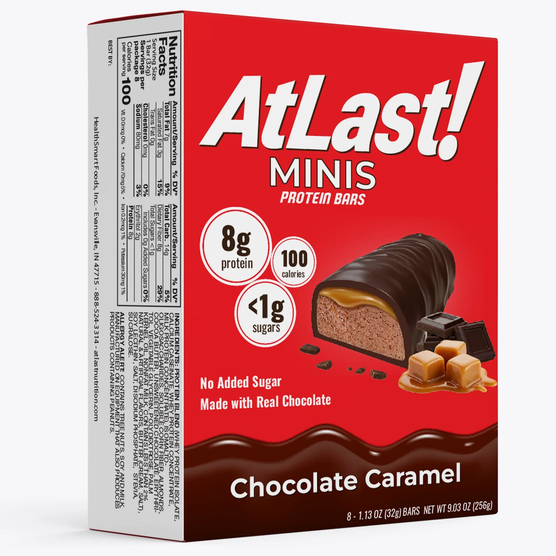 Image of Atlast! MINIS Chocolate Caramel Protein Bars 8ct