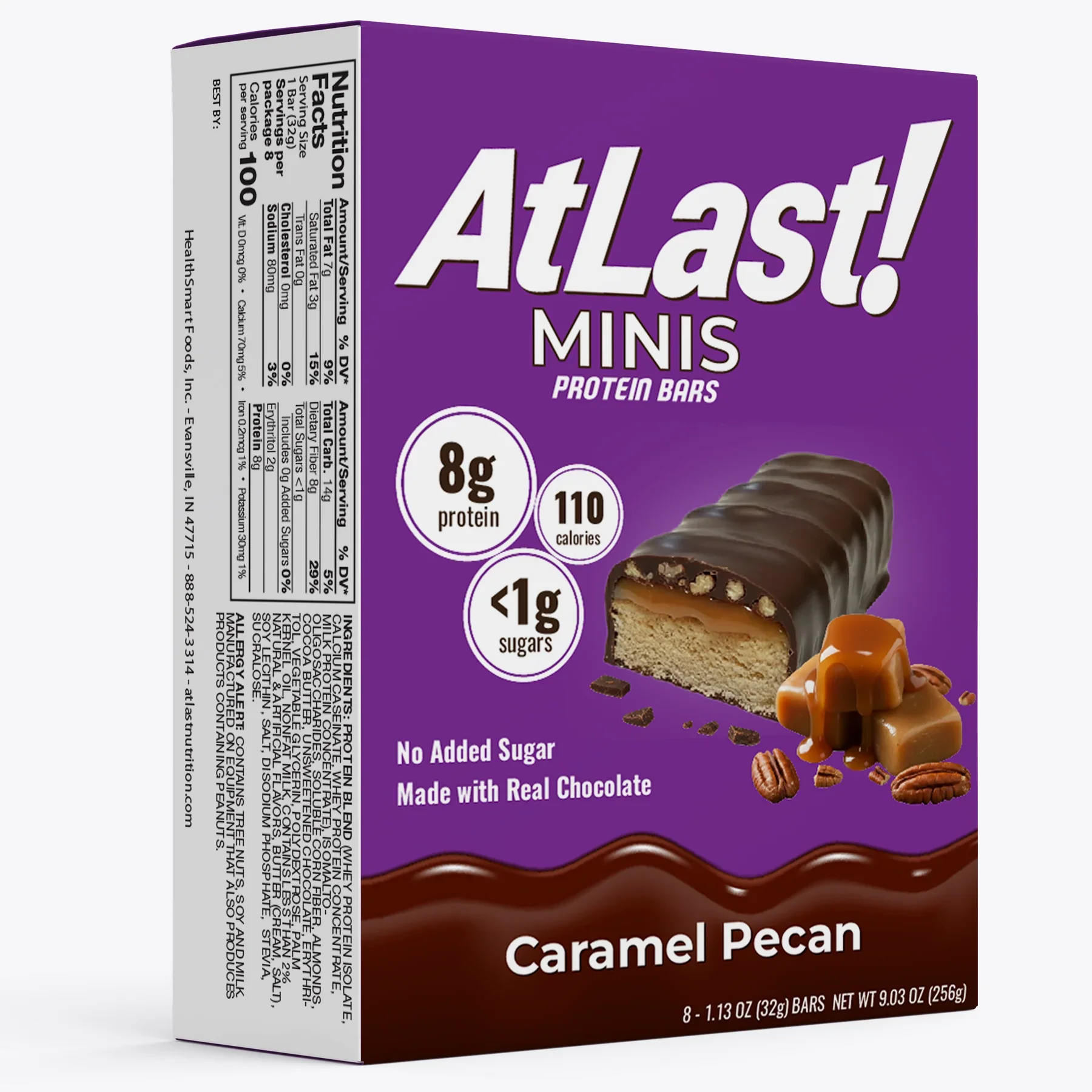 Image of Atlast! MINIS Caramel Pecan Protein Bars 8ct