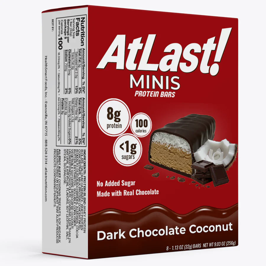 Image of Atlast! MINIS Dark Chocolate Coconut Protein Bars 8ct