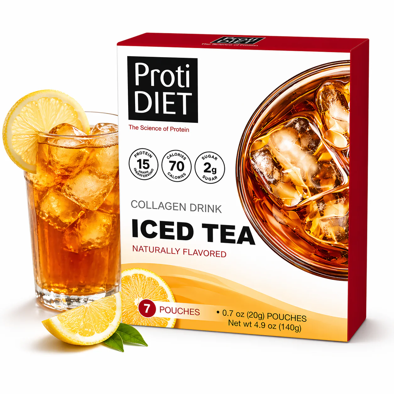 Image of ProtiDIET Iced Tea Collagen Drink (7ct)