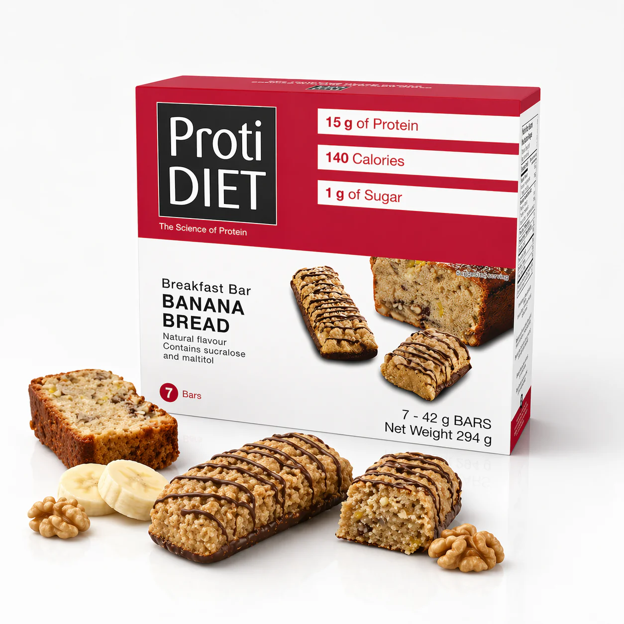 Image of ProtiDIET Banana Bread Breakfast Protein  Bars (7ct)