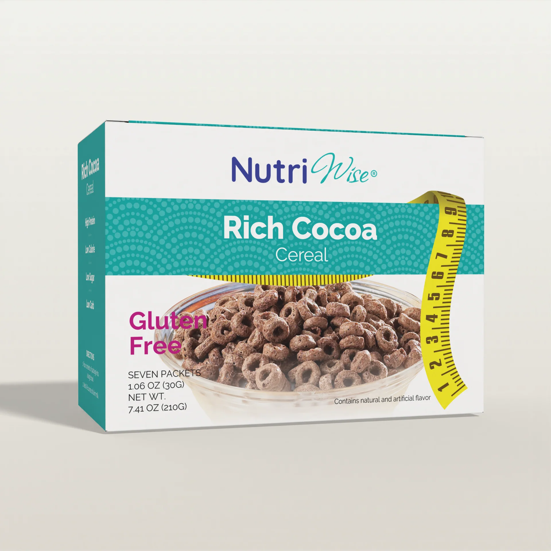 Image of NutriWise Rich Cocoa Cereal | High-Protein Breakfast (7ct)