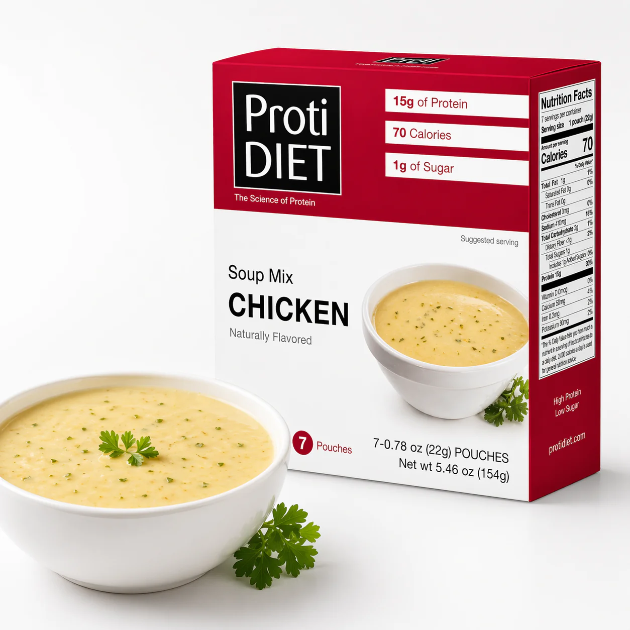Image of ProtiDIET High-Protein Chicken Soup | Gluten-Free (7ct)