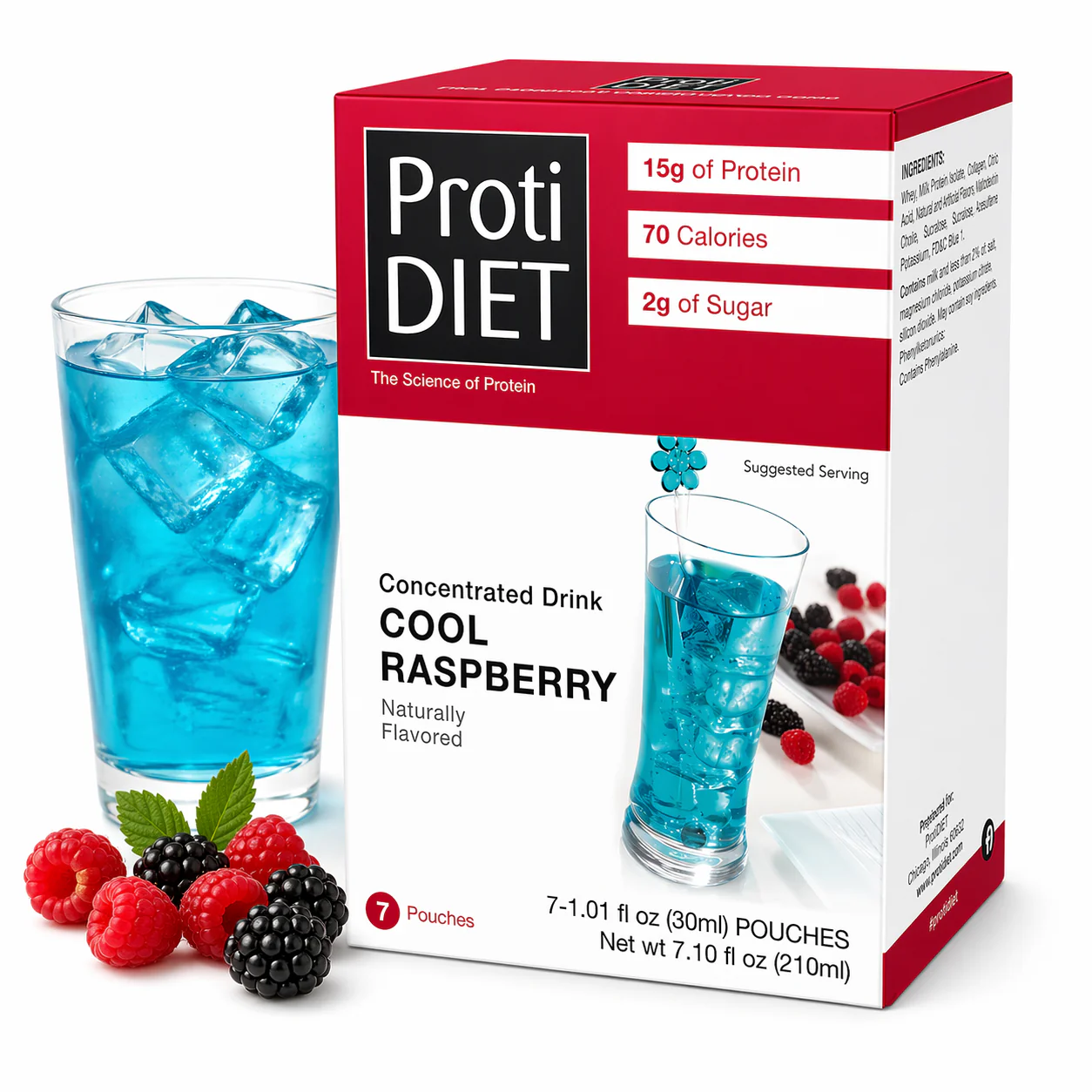 Image of ProtiDIET Cool Raspberry Liquid Concentrate Drink (7ct)