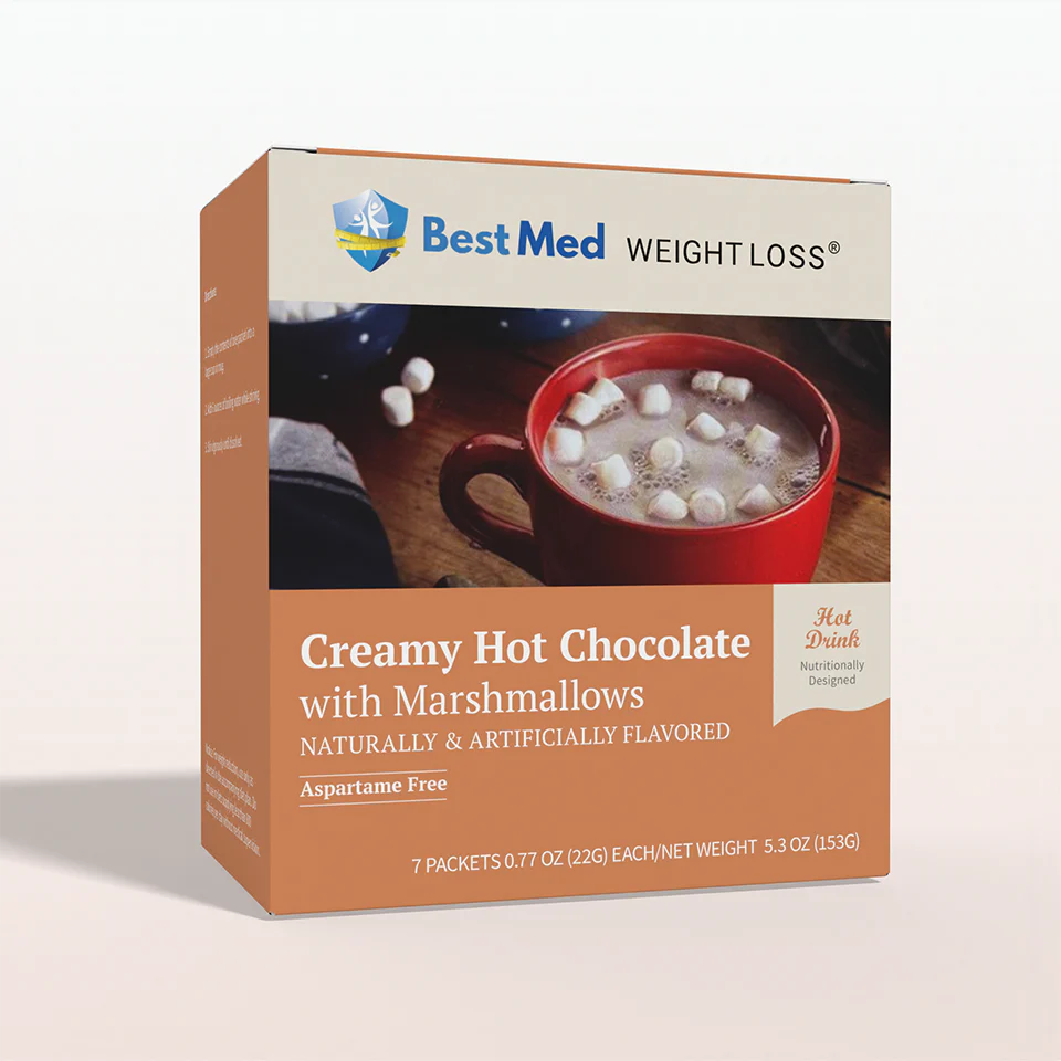 Image of BestMed Creamy Hot Chocolate with Marshmallows Protein Drink (7ct)