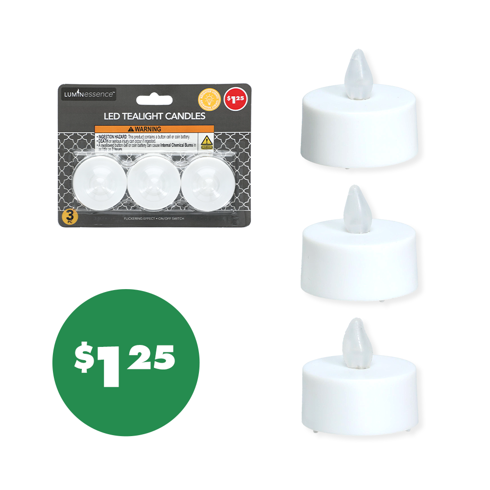 3-ct. LED tealights
