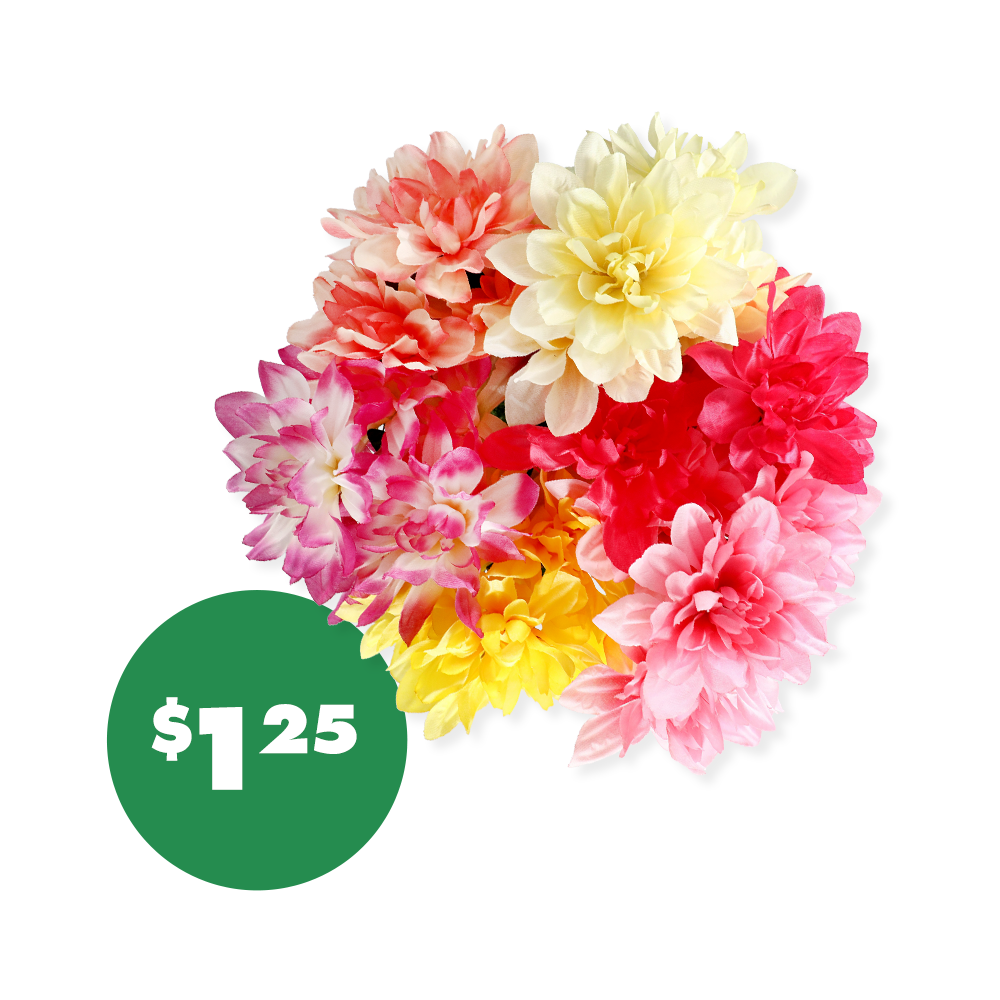 Faux summer dahlias