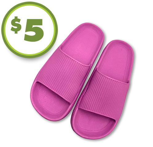 $5 women's pink slides