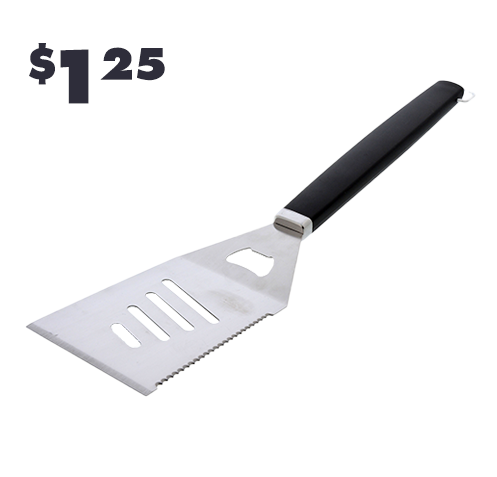 Slotted barbecue spatula