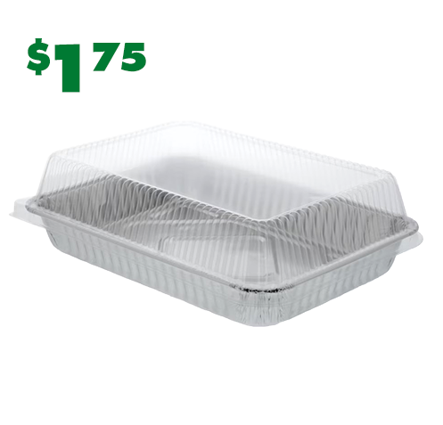 $1.75 foil pan with lid