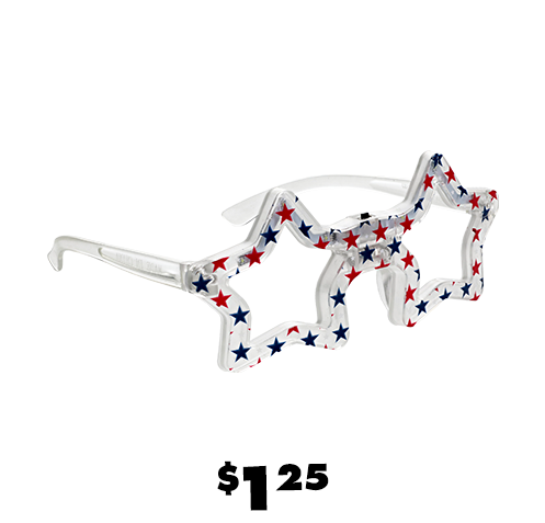 White star patriotic light-up glasses