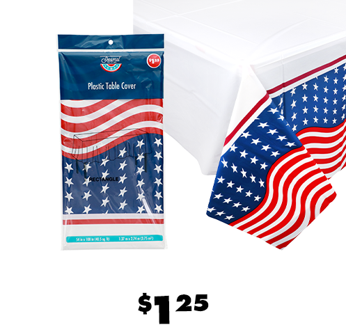 54x108-in. patriotic table covers