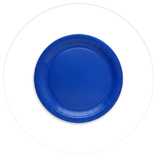 Blue paper dinner plate