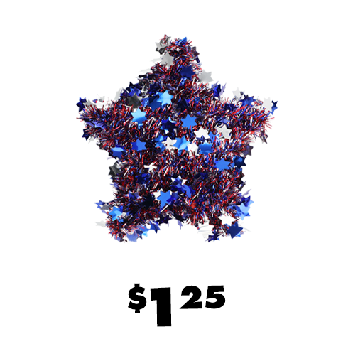 Tinsel star decoration