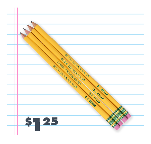 4-ct. #2 Ticonderoga pencils