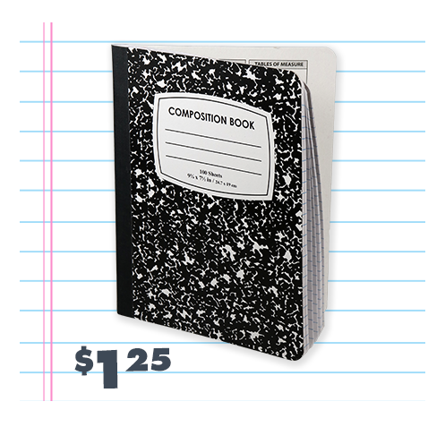 Black composition notebook