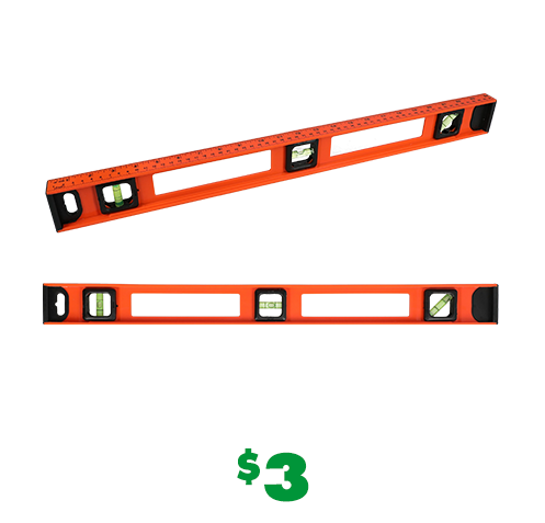 Two $3 magnetic 24-in. levels