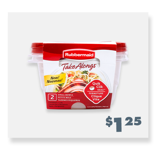 2-ct. Rubbermaid round plastic containers