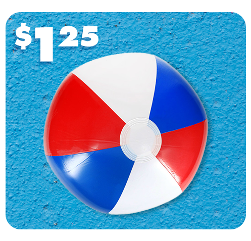 Colorful inflatable beach ball