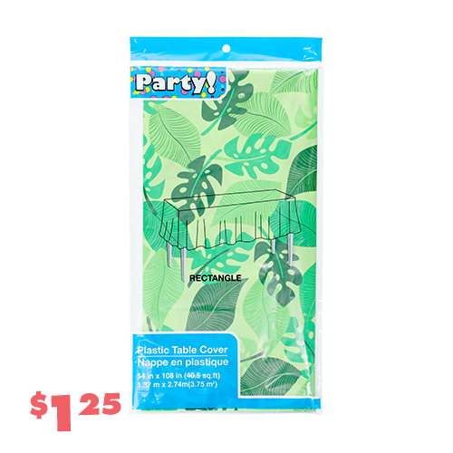 54x108-in. tropical plastic tablecoth