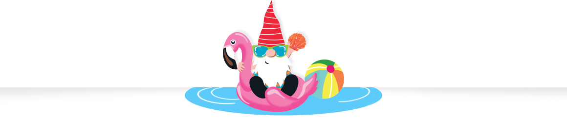 Summer gnome graphic