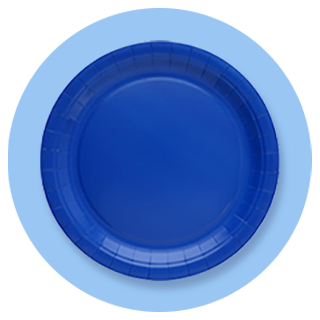 Blue paper plate