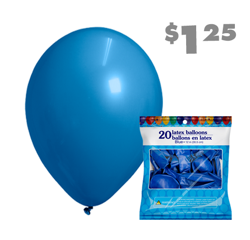 Blue latex balloons
