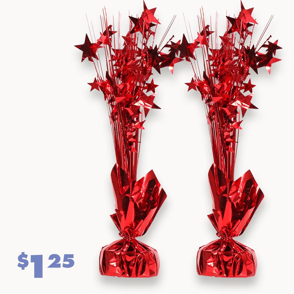2 red balloon weights