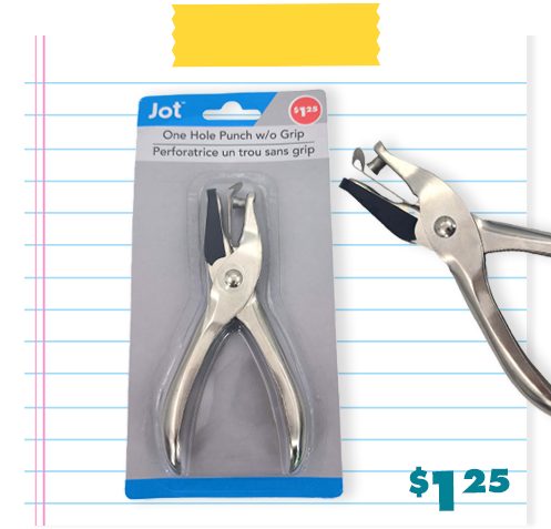 Jot metal single hole puncher