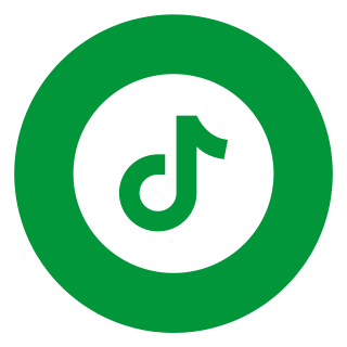 White TikTok logo on green background