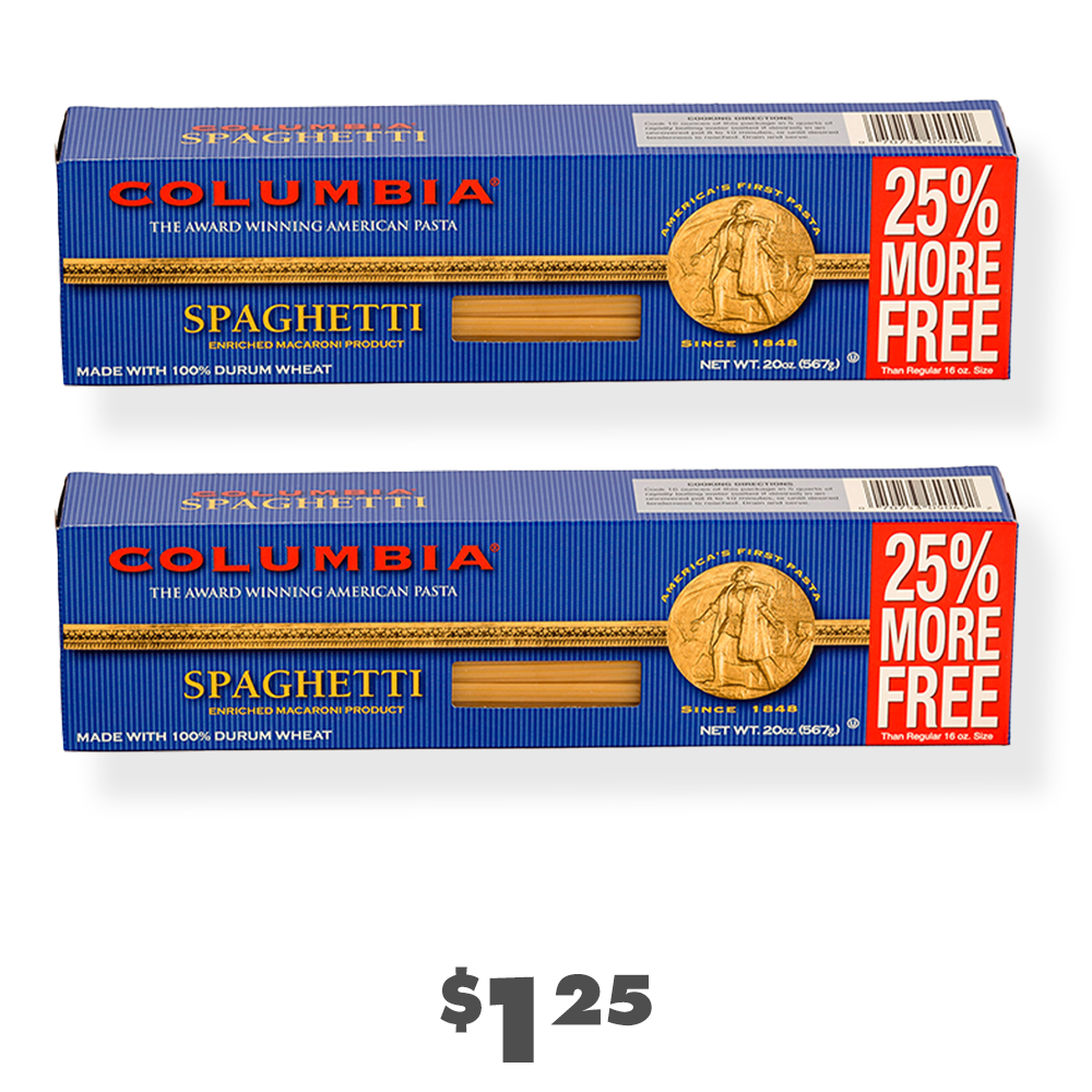 Two 20-oz. boxes of spaghetti noodles