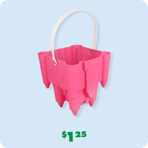 Pink castle-shaped bach pail