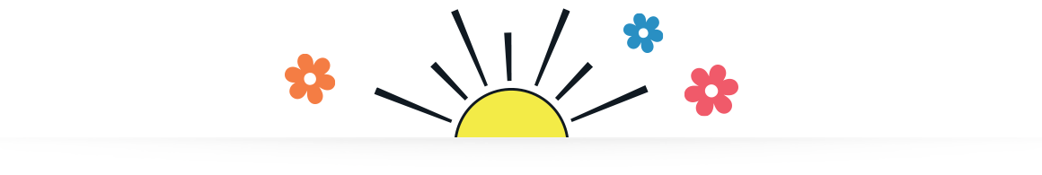 Sun and flower graphics