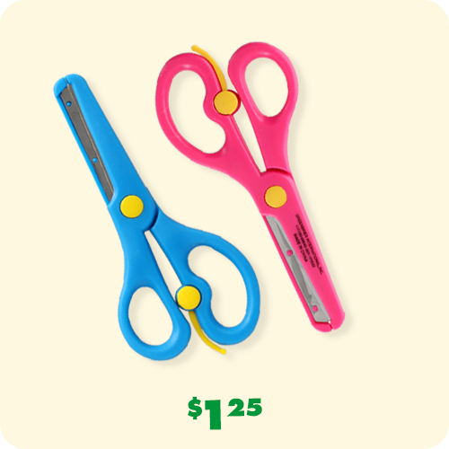 2 pairs of children's safety cut scissors