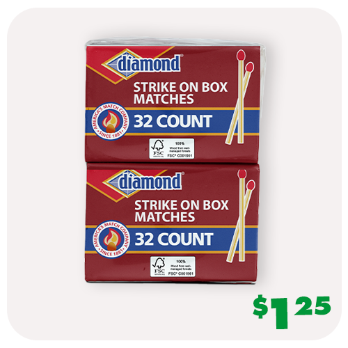Two 32-ct. stirke-on-match boxes