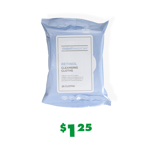 Global Beauty retinol makeup wipes