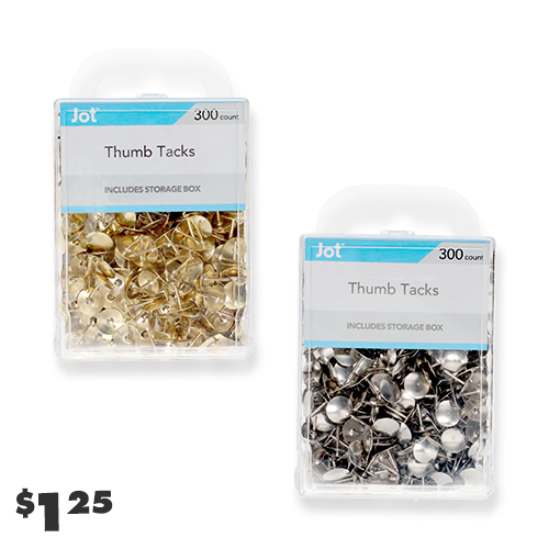 2 containers of Jot thumb tacks