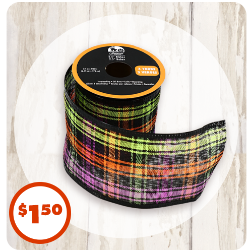 1 Halloween themed ribbon roll